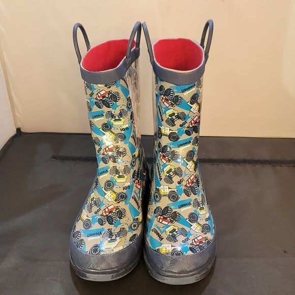 LILY&DAN KIDS DURABLE RUBBER VROOM RAIN BOOTS - Picture 2 of 14